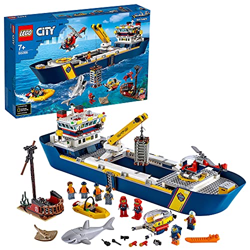 レゴ シティ（売れ筋ランキング） レゴ LEGO シティ 海の探検隊 海底探査船 60266 レゴブロック レゴシティ 船 水に浮く おもちゃ ミニフィグセット