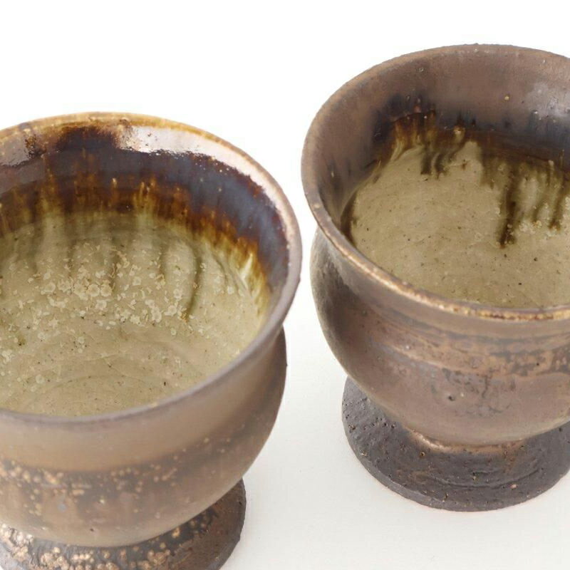 デミカップ ブラウン ホワイト タグ 陶器 古...の紹介画像3
