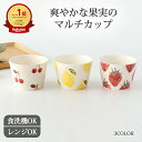 楽天うつわ かくち【母の日 直前割10％OFF】蕎麦猪口 マルチカップ 磁器 fruits 波佐見焼｜イチゴ レモン サクランボ フルーツ｜そば猪口 そばちょこ フリーカップ 湯呑み カップ 和食器 食洗機 レンジ｜母の日 プレゼント ギフト