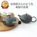 ポイント2倍 5/16まで|東屋 急須 平急須 横手 後手 烏泥 並細 陶器|ポット 茶器 おしゃれ かわいい 手仕事 和食器 日本製 ギフト プレゼント 結婚...