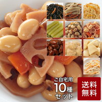 ご自宅用 やさしいお惣菜10種セット (思いやり堂本便)お年寄りにも優しい、食べやすい歯ごたえと塩分控えめの薄味おそうざい詰め合わせ。 ひじき煮、ごぼう 切干大根 たけのこ 手土産 ギフト おかず ごはん