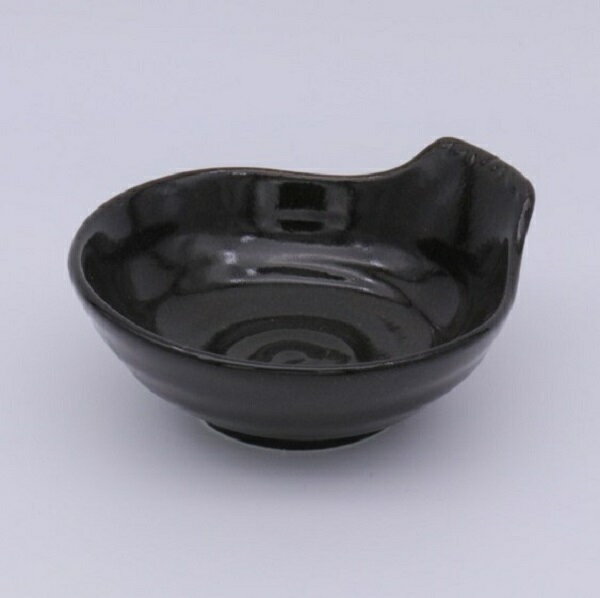 美濃焼 黒呑水(取鉢)約12.5x11.7x5.2cm 