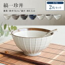 【ポイント20倍★5/9〜お買物マラソン期間】縞一珍丼 2個セット ラーメンどんぶり ラーメン どんぶり ペア 茶碗 おしゃれ シンプル うどん 国産 日本製 ...