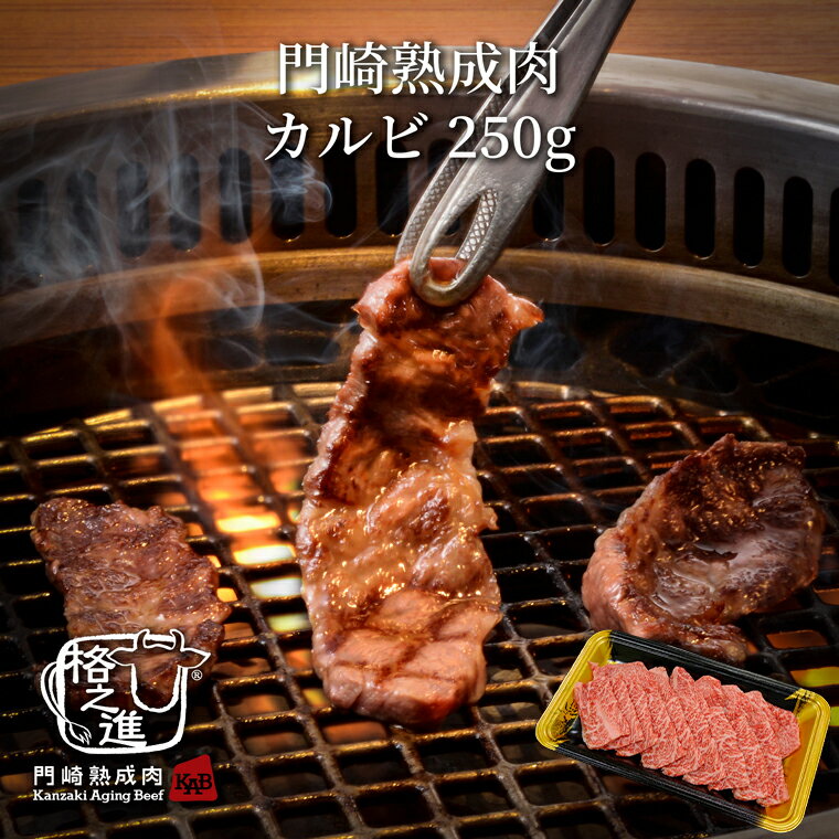 熟成肉 焼肉 和牛 国産 黒毛和牛 ギフト 送料無料 格之進 門崎 カルビ (250g)