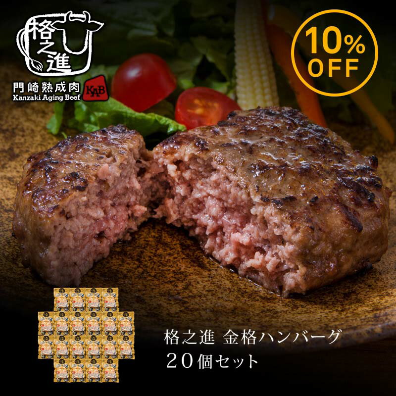 格之進 ハンバーグ ハンバーグ 内祝い 国産 ギフト 冷凍 送料無料 格之進 金格ハンバーグ （20個セット） 国産牛 白金豚（新パッケージ）