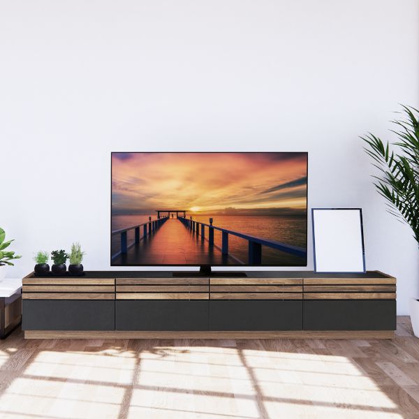 MK ウォールナットテレビボード 幅200cm ウォールナット 天然木 木製 完成品 テレビ台 収納 ローボード TV台 TVボード おしゃれ