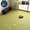 洗える カーペット ダイニング ラグ 敷詰 丈夫 日本製 国産 除菌スプレー対応 ござ アウトドア ペット ベージュ 江戸間10畳(約435×352cm)(3)