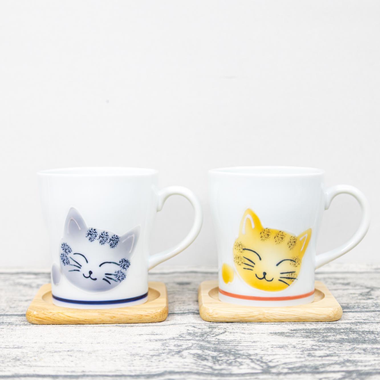 【20日20時~24日23:59まで P20倍 クーポンも使えます】 ＼ 波佐見焼 ／ 【 天龍製陶所 】 マグカップ コーヒーカップ 白 おしゃれ かわいい 猫 ねこ ネコ 吹き猫 サイズ共通 内容量 約240ml 電子レンジ対応 食洗機対応 セット 波佐見 はさみやき 有田焼