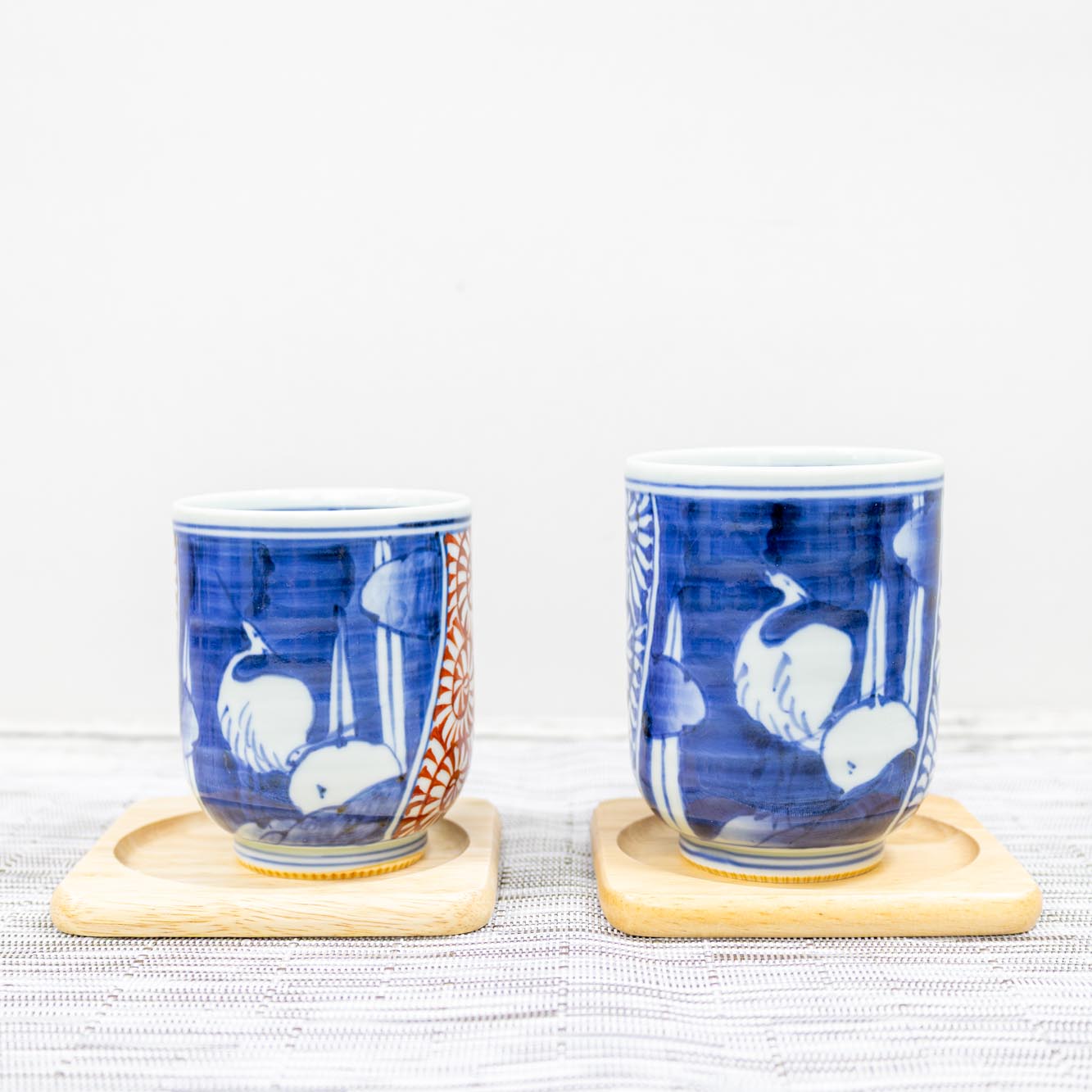 ＼ 波佐見焼 ／ 【 ゆい窯 】 ゆのみ 湯呑み 湯呑 湯飲み 湯のみ コップ ペア あり サギ絵錦唐草 内容量 大 約200ml 小 約160ml モダン..