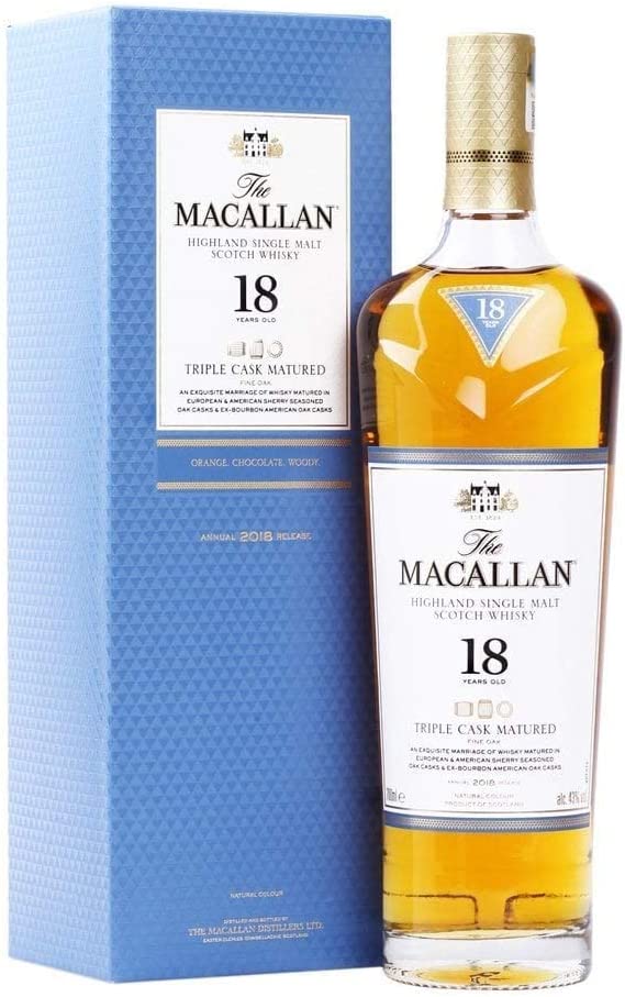 ザ マッカラン トリプルカスク18年 ハイランド シングル モルト スコッチ ウイスキー 700ml 43% ハードリカー 箱入り whisky_YM12T 送料込み