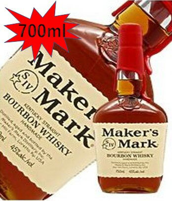 メーカーズマーク バーボン ウイスキー 正規代理店輸入品 レッド トップ 700ml 45％ ハードリカー wisky_mkm