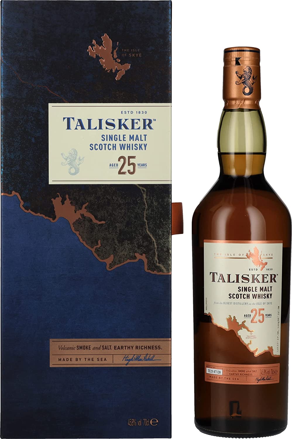 TALISKER 【送料無料】ウイスキー・スコッチ スコッチ ウイスキー タリスカー25年 箱付き 45.8度 700ml