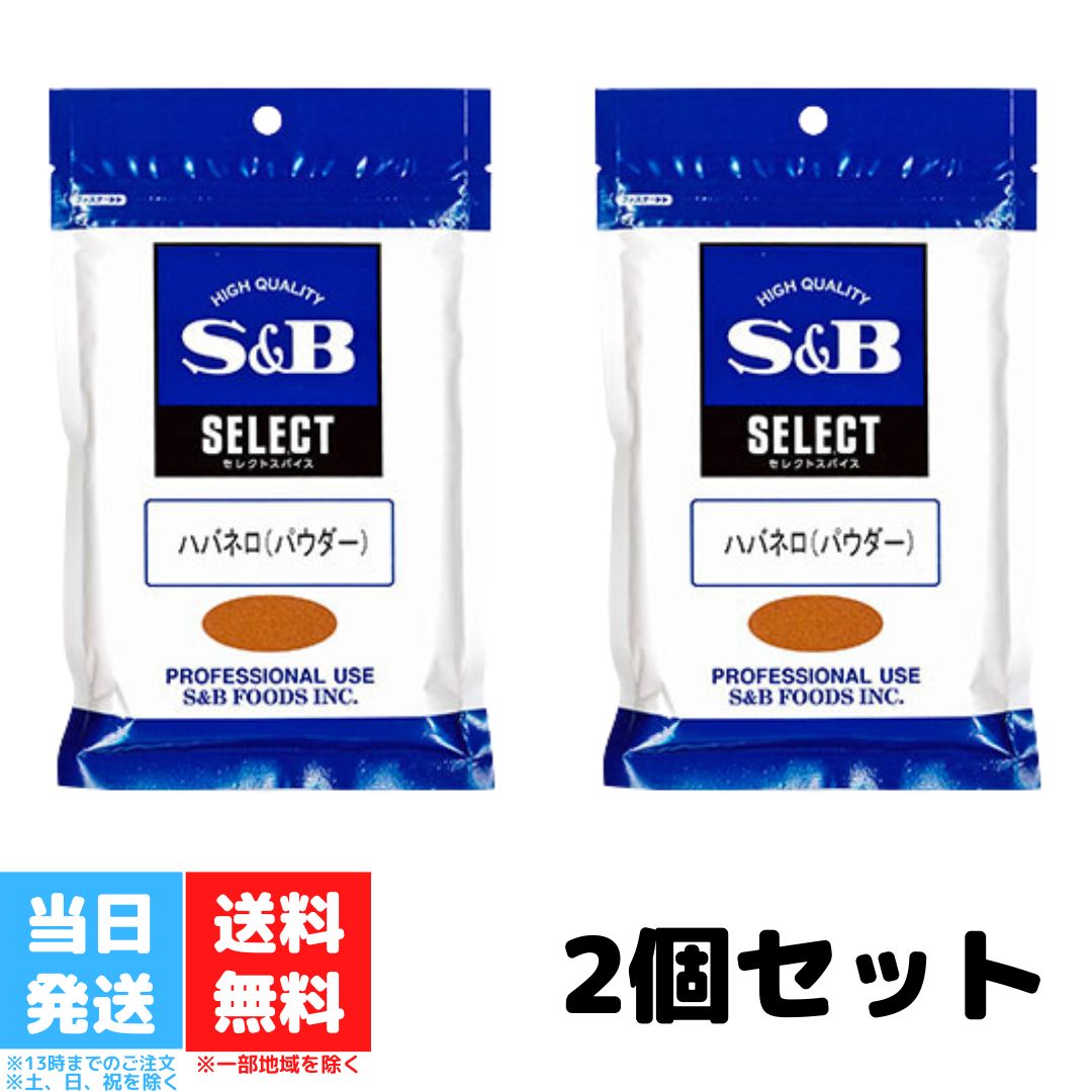 S&B セレクトスパイス ハバネロ パウダー 100g 2個セット 袋入り エスビー食品 SB スパイス ハーブ 唐辛子 とうがらし チリペッパー レッドペッパー 辛い調味料 調味料 香辛料 送料無料