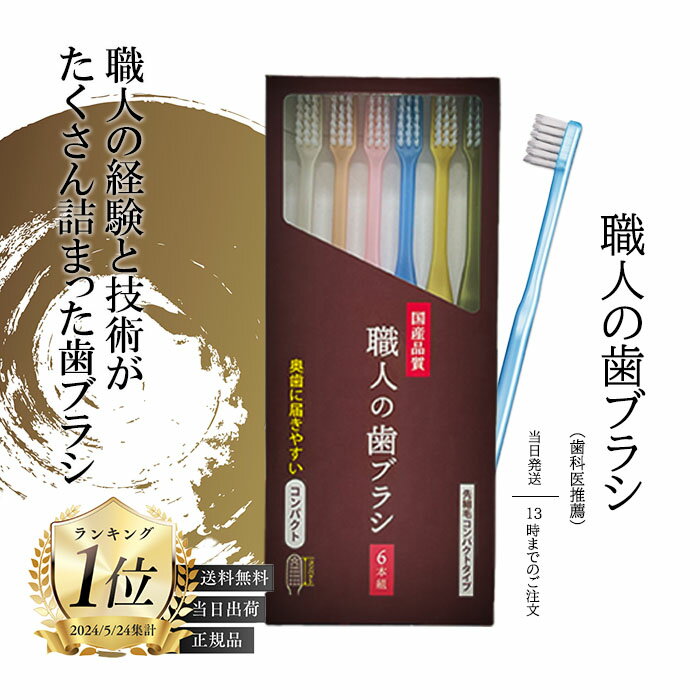 職人の歯ブラシ 先細 田辺重吉考案 歯ブラシ職人 磨きやすい 歯ブラシ ライフレンジ 6本組 ハブラシ 歯磨き 歯みがき 歯の隅々まで磨ける 送料無料