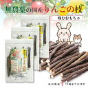 国産 りんごの枝 100g 3個セット 無農薬 うさぎ ハムスター チンチラ かじり木 天然 安心 おもちゃ デンタルケアに