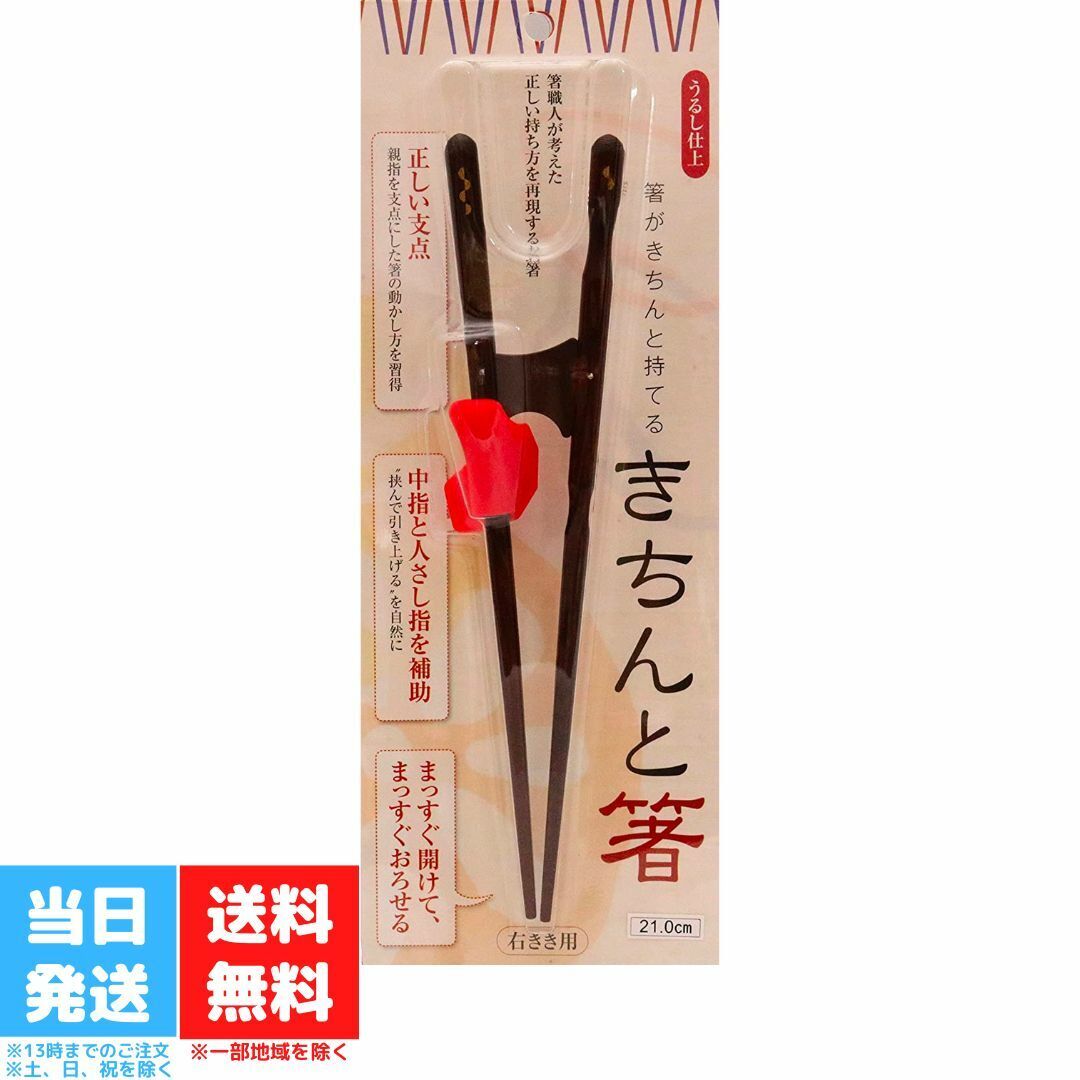 イシダ 矯正箸 きちんと箸 おとな用 21cm 右利き 箸 持ち方矯正 大人用 送料無料