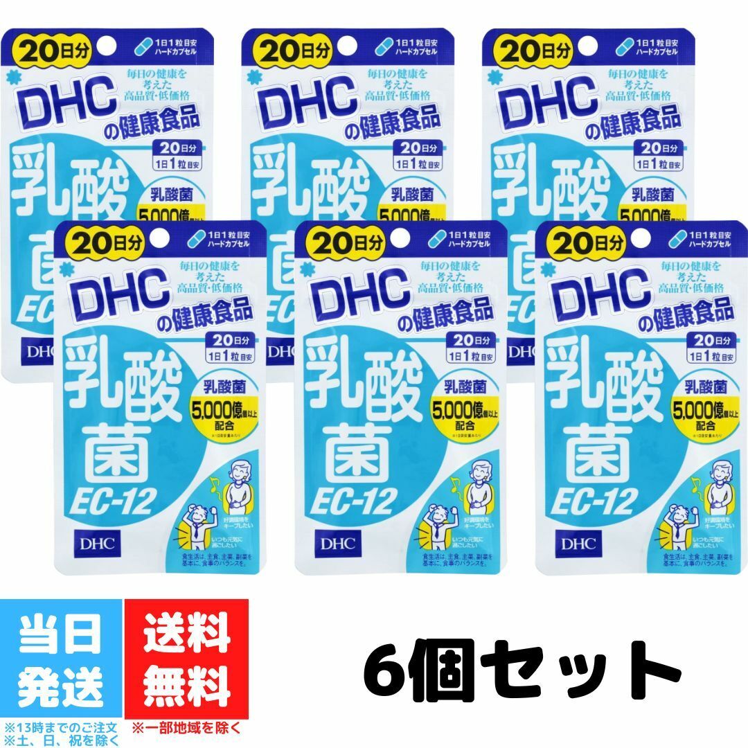 DHC 乳酸菌 EC-12 20日分 20粒 6個セット サプリメント ディーエイチシー 乳酸菌 善玉菌 健康食品 粒タイプ 送料無料