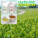 たっぷり10gティーバッグ 【緑茶】【ほうじ茶】 どちらか選べます! どちらも選べます!ティーバッグ 10gx60個(30個x2袋セット) 静岡県産 使いやすいチャック袋 送料無料 お茶 業務用 緑茶 ティーパック