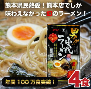 熊本ラーメン 山ちゃんラーメン 4袋 送料無料 お弁当のヒライ 生麺 焦がし ニンニク マー油 豚骨 白湯 袋 ご当地ラーメン おすすめ 取り寄せ 名店 らーめん 有名店 お土産 kumamoto noodle 通販