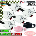 【スプリングセール開催中】5枚セット SF-2010L キャスコ レディース DNA 合皮グローブ ゴルフグローブ KASCO まとめ買い