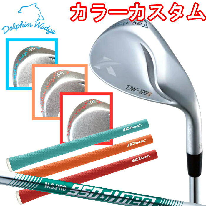 キャスコ　DW-120G　カラーカスタム　セミグースネック　ドルフィンウェッジ　イオミック装着　N.S.PRO950GH neo　Dolphin Wedge　DW120G　レアモノ