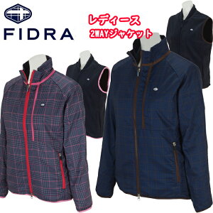 FD5GUY01　FIDRA　フィドラ　3WAYチェックジャケット　レディースゴルフウェア