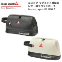 QQBPJA43　ルコック ゴルフ　マグネット開閉式レザー調ラウンドポーチ　le coq sportif GOLF