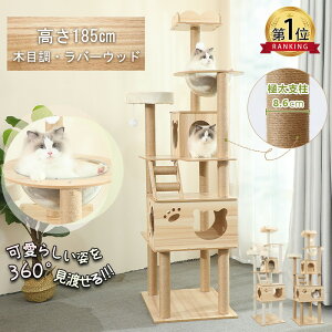 【初売SALE限定　16800→14800】送料無料 キャットタワー 大型猫 木製 キャットタワー 据え置き 猫タワー おしゃれ 猫用品 多頭飼い 段階 透明宇宙船 ハンモック 猫ハウス おしゃれ 爪とぎ ネコ 猫用 運動不足 ストレス解消 安定性抜群大型猫 BEST CHOICE