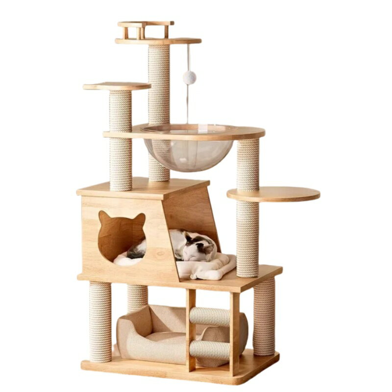 コンパクト設計キャットハウス＆ハン...