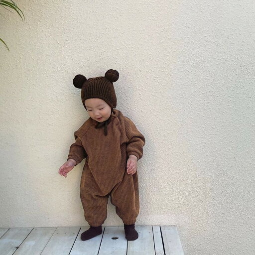 送料無料 ロンパース 帽子 2点セット ニット風 ラグランスリーブ ベビー服 長袖 ロンパース ベビーパジャマ ベビーボディスーツ 女の子 男の子 ベビー 赤ちゃん 新生児 お出かけ 柔らかい 着替簡単 春 秋 冬 楽天海外通販