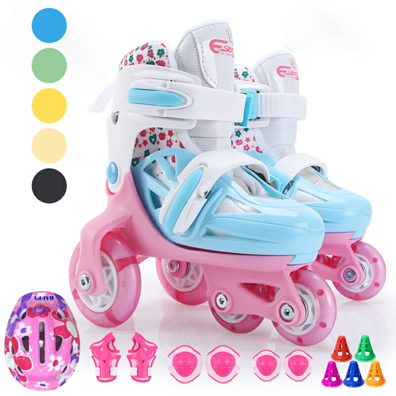 送料無料 【プレゼント】ローラースケート スケート 子供用 スケート練習 プッシュでサイズ調整可能 インラインスケート 子供用 ジュニア キッズ お子様用 ハイグレード ローラースケート 外遊び 誕生日 プレゼント 楽天海外通販