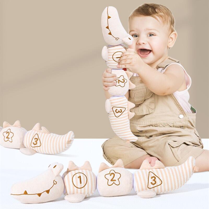 送料無料 ぬいぐるみ ワニ オーガニックコットン 抱きクッション 枕 鈴付き 風鈴 おもしろ 可愛い 寝かしつけおもちゃ 誕生日 プレゼント 贈り物 出産祝い 楽天海外通販