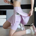 送料無料 ショートパンツ レディース 短パン 重ね着風 スウェットパン...(4)