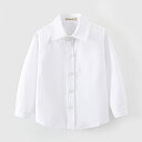 送料無料 キッズシャツ ブラウス ホワイト コットン100% 男の子 ボーイズ フォーマル 入学式 100CM-180CM スーツセット用シャツ 楽天海外通販