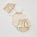 送料無料 帽子付き ベビー服 上下セット 夏用 ノースリップ タンクトップ式 キャミソールタイプ セットアップ 花柄 ブルマパンツ 涼しい 薄手 女の子 赤ちゃん ベビー用パジャマ 寝冷え防止 着心地良い 冷房対策 楽天海外通販