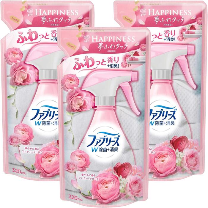 ファブリーズwithレノアハピネス アンティークローズ&フローラルの香り つめかえ用 320mL *3個セット