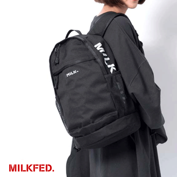 MILKFED ミルクフェド リュック SIDE LOGO BACKPACK レディース バッグ 通勤 通学 大容量 リュックサック おしゃれ バックパック 03181001 送料無料