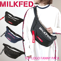 MILKFED. ミルクフェド ボディバッグ ウエストポーチ レディース ウエストバッグ【TOP LOGO FANNY PACK】フェス 03181050