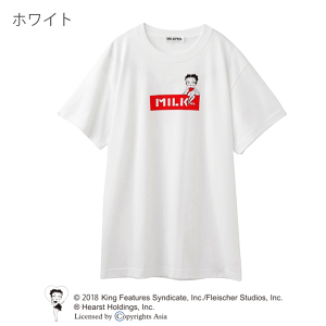MILKFED(ミルクフェド)ベティーブープがBARロゴに座っているデザインのTシャツです
