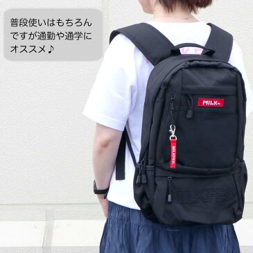 【10%OFF】MILKFED. ミルクフェド リュック 【EMBROIDERY BACK PACK BAR Jr】 バッグ レディース バックパック 通学 通勤 旅行 大容量 リュックサック おしゃれ 大人 おすすめ 03192051