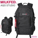 ミルクフェド リュック MILKFED.xAQO STUDIOS NEO EMBROIDERY BACKPACK アコスタジオ 韓国 コラボ 通学 女子 通勤 旅行 大容量 32L リュックサック バックパック デイパック ブランド 中学生 高校生 大学生 スクールバッグ ブラック 103241053008