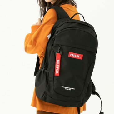 【10%OFF】MILKFED. ミルクフェド リュック 【BAR & UNDER LOGO BIG BACKPACK】 バッグ レディース バックパック 通学 通勤 旅行 大容量 リュックサック おしゃれ 大人 おすすめ 03194078