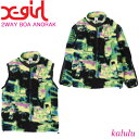 エックスガール ボア ジャケット 2WAY BOA ANORAK X-girl ベスト 2WAYライトアウター ブルゾン アウター アノラック Xgirl レディース ストリート ブランド 105234021003