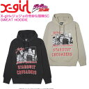 エックスガール エックスガール X-girl×ジョジョの奇妙な冒険SC SWEAT HOODIE JOJO パーカー フーディー スウェット コラボ ス トリート カジュアル ブランド 105241012018