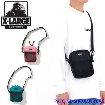 XLARGE エクストララージ ショルダーバッグ PATCHED SHOULDER BAG 斜めがけ バッグ お出かけ 旅行 フェス アウトドア メンズ 男子 ストリート ブランド 01191002