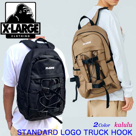 XLARGE エクストララージ リュック STANDARD LOGO TRUCK HOOK BACKPACK リュックサック ストリート ブランド コーデュラ生地 強度 耐久性 撥水性 軽量性 通勤 通学 旅行 大容量 A4 29L 旅行 メンズ 男子 中学生 高校生 大学生 XLARGE 01193018/101232053002