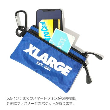 XLARGE エクストララージ 【CELL PHONE POUCH】 スマートフォンケース 携帯ケース スマホ ポーチ カラビナ X-LARGE ブランド 101211054010