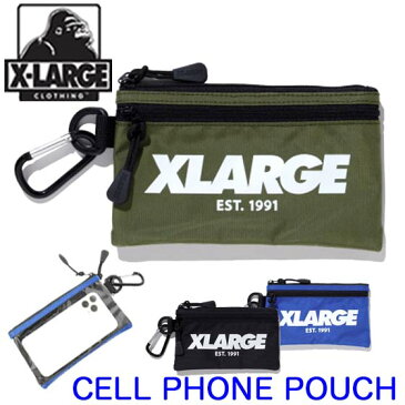 XLARGE エクストララージ 【CELL PHONE POUCH】 スマートフォンケース 携帯ケース スマホ ポーチ カラビナ X-LARGE ブランド 101211054010