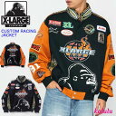 エクストララージ ジャケット CUSTOM RACING JACKET XLARGE レーシングジャケット 長袖 アウター ブルゾン ジャンパー ワッペン 刺繍 お出かけ 人気 メンズ おしゃれ ブランド ストリート 101234021023