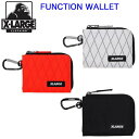 XLARGE エクストララージ 財布 FUNCTION WALLET ウォレット サイフ カード ミニ財布 小銭入れ 小さめ メンズ 男女兼用 カジュアル ストリート ブランド カラビナ付き 男子 通勤 通学 学生 プレゼント 101241054003